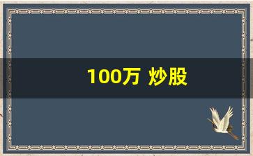 100万 炒股(100万炒股算什么级别)_https://www.qldgs.com_期货_第1张